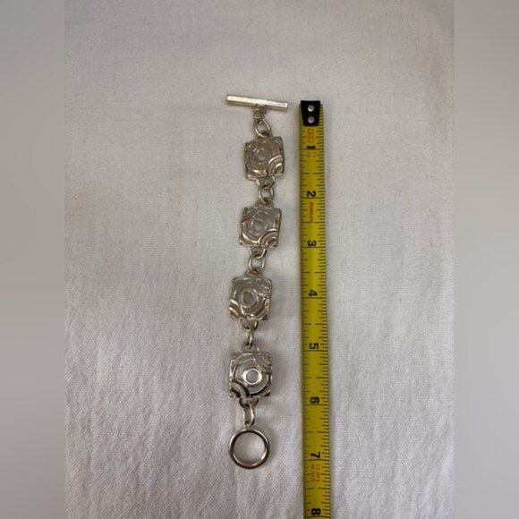 Liz Claiborne Silver Cuff Bracelet with Openwork Design - Picture 10 of 10